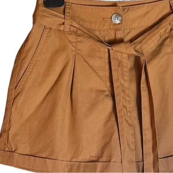 Forever 21 Brown Cotton Shorts With Belt Size Small ▪️📦 - Picture 5 of 7